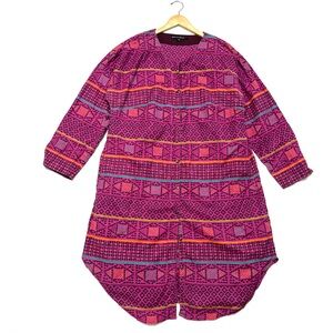 Gudrun Sjoden sz L Linen Cotton Dress with Side Pockets Button Down